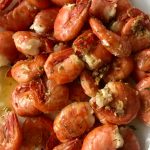 Photo by Emily Gilbert/Whidbey News-Times
Chopped garlic, butter, parsley, and a little salt is a tasty way to saute some fresh-caught spot shrimp.