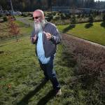 Geoscientist Brian Sherrod stands near where the southern Whidbey Island fault line runs underground, at the Brightwater Treatment Plant in Woodinville, Washington. (Andy Bronson / The Herald)