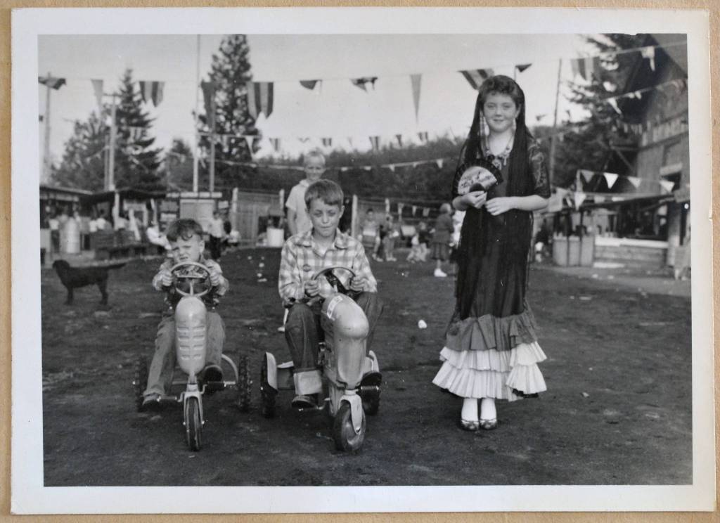 Three kids in the 1956 parade, from left to right: Larry Gabelein, Myron Gabelein and Cheri Howe.