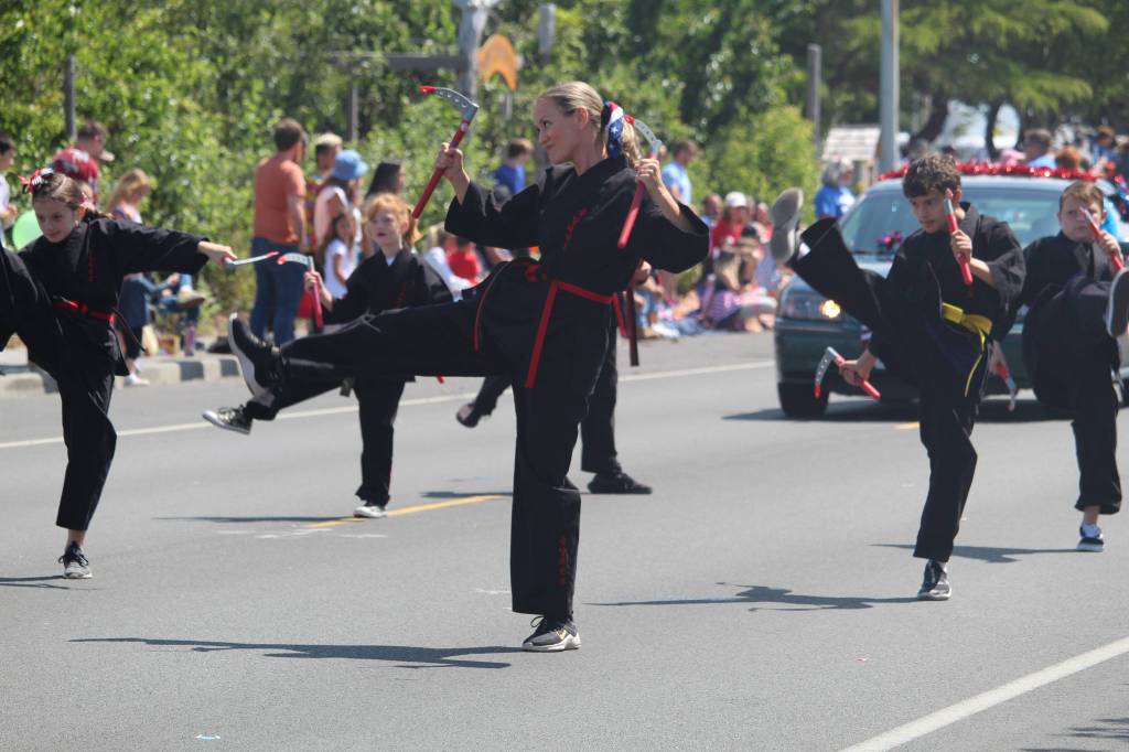 A local martial arts group shows off their skills. (Photo by Karina Andrew/Whidbey News-Times)