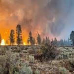The Bootleg fire burns in Oregon. (Photo provided by North Whidbey Fire and Rescue)