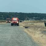 Photo provided
Central Whidbey Island Fire and Rescue responded to a 100-foot fire on Keystone Avenue near Coupeville Saturday.