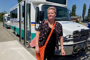 Island Transit drivers are so friendly…The driver and other passengers look out for each other, says Bree, a Camano Island bus rider.