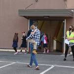 Photo by Emily Gilbert/Whidbey News-Times
A few students needed a little extra time to say goodbye to their parents before going to their first day of school at Oak Harbor Elementary on Sept. 9.