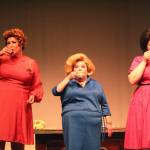 Photo by Karina Andrew/Whidbey News-Times
From left, Sarah Gallella, Jill Jackson and Erin Tombaugh take a sip of tea during their bows.