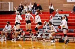Photo by John Fisken
Coupeville volleyball won against Mount Vernon Christian 3-0 on Sept. 14. Schools are hoping more people sign up to become referees because almost all sports are facing a shortage of officials.