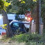 Photo by Michelle Root
The driver of a Ford Windstar minivan was airlifted to Providence Regional Medical Center in Everett after she crashed into a tree on Race Road Sunday afternoon. The other passenger in the car sustained a few small cuts.