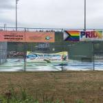 A new banner celebrating Hispanic and Latinx heritage now hangs outside South Whidbey High School. (Photo by Karina Andrew/Whidbey News Group)