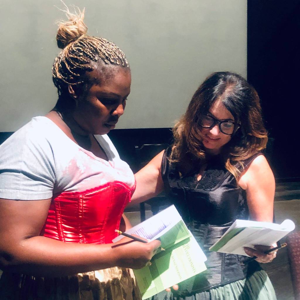 Duncan, right, and Abie Ekenezar, who plays composite character Marianne Angelle. (Photo provided)