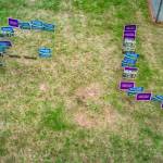 Photo provided
Signs supporting incumbent candidates for the South Whidbey school board were stolen and arranged in a vulgar message on school grounds Sunday.