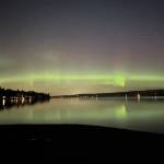 Photo by Jennifer Pearson
Jennifer Pearson spied the aurora borealis on Monday night in Freeland by Brothers Boat Builders launch.