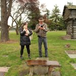 Photo by Karina Andrew/Whidbey News-Times
Laura Foley, left, and Don Meehan locate a grave in Sunnyside Cemetery using Find a Grave's GPS grave locator.
