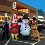 Photo provided
Oak Harbor's famous chicken has flown the coop, but many other inflatable creatures are expected to be at this year's Santa Cruise and tree lighting event. They will include a snowman, a dinosaur, a squirrel, "Gary the Sasquatch" and others.
