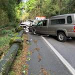 Photo provided
Two cars collided head-on when one crossed the centerline Sunday near Deception Pass. The incident was the first of two accidents that occurred in the area that day.