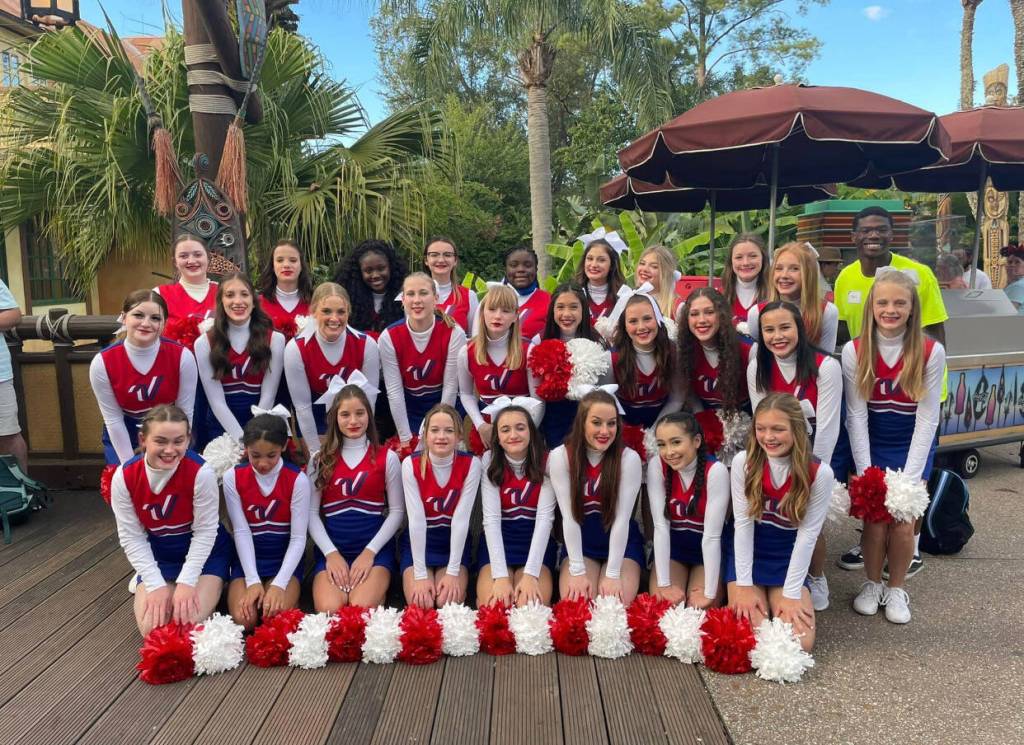 Photo provided
Melany Alanis, second from the right in the front row, was one of around 500 All American cheerleaders and dancers chosen to march in the Thanksgiving parade at Disney World.
