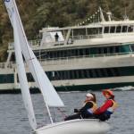 Photos provided
Senior Emelia Boilek, left, crews a boat during the fall championships.