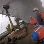 Photo provided
Nichols Brothers Boat Builders employees Trevor Fleming and Kelly Lashley work on a project for the Navy.