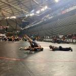 Photo provided
Percie Hatfield wrestles at the state tournament.