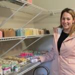 Sheena Bodenhafer shows off some of her products. Her homemade goat milk soaps come in a variety of scents, including some locally-inspired aromas such as Local Brew, Whidbey Island and Pacific Coast Trail. (Photo by Karina Andrew/Whidbey News-Times)