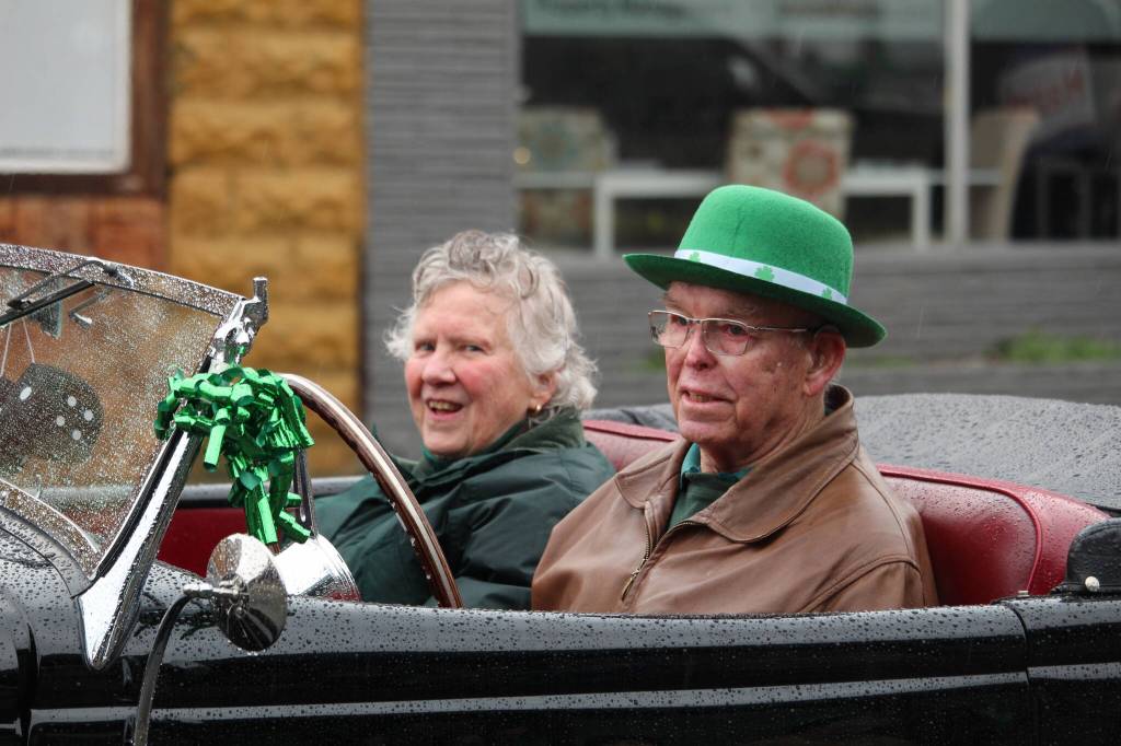 Oak Harbor residents drive in the parade.