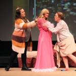 Photo by Karina Andrew/Whidbey News-Times
From left, Dianna Gruenwald, Abby Thuet and Tamra Sipes rehearse for the Whidbey Playhouses upcoming three-woman show, The Taming.