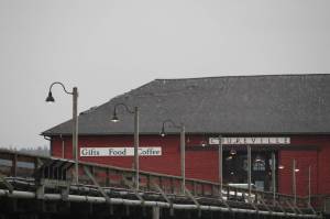 File photo by Karina Andrew/Whidbey News-Times
The Coupeville wharf sustained damage to its roof and other locations during two winter storms at the end of 2021.