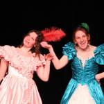 Emma Aichele, left, and Sadie Marriott practice Stepsisters Lament from Cinderella. (Photo by Karina Andrew/Whidbey News-Times)