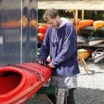 Photo by Kira Erickson/South Whidbey Record
Whidbey Island Kayaking Instructor Carter Webb readies a kayak for paddling.