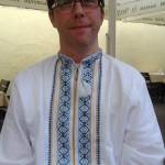 Jeffrey Groton wears a vyshyvanka, a traditional Ukrainian folk shirt. (Photo provided)