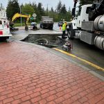 City of Oak Harbor photo
Public Works Water Division employees repair a water main.