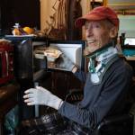 Photo by David Welton
Freeland resident Jim Freeman looks forward to receiving Meals on Wheels as he recovers from surgery. On Monday, he got ready to microwave a meal of spaghetti, bread, veggies and a brownie. Meals on Wheels is one of Island Senior Resources most popular programs and demand has grown even more so during the COVID-19 pandemic.