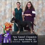 Maryah Love winning a title. (Photo by Mary Edwards)