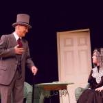 Father, Dr. David Gibson and son, AJ Gibson act opposite each other. (Photo by Rachel Rosen/Whidbey News-Times)