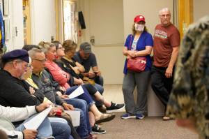 Citizens waiting to give comments. (Photo by Rachel Rosen/Whidbey News-Times)