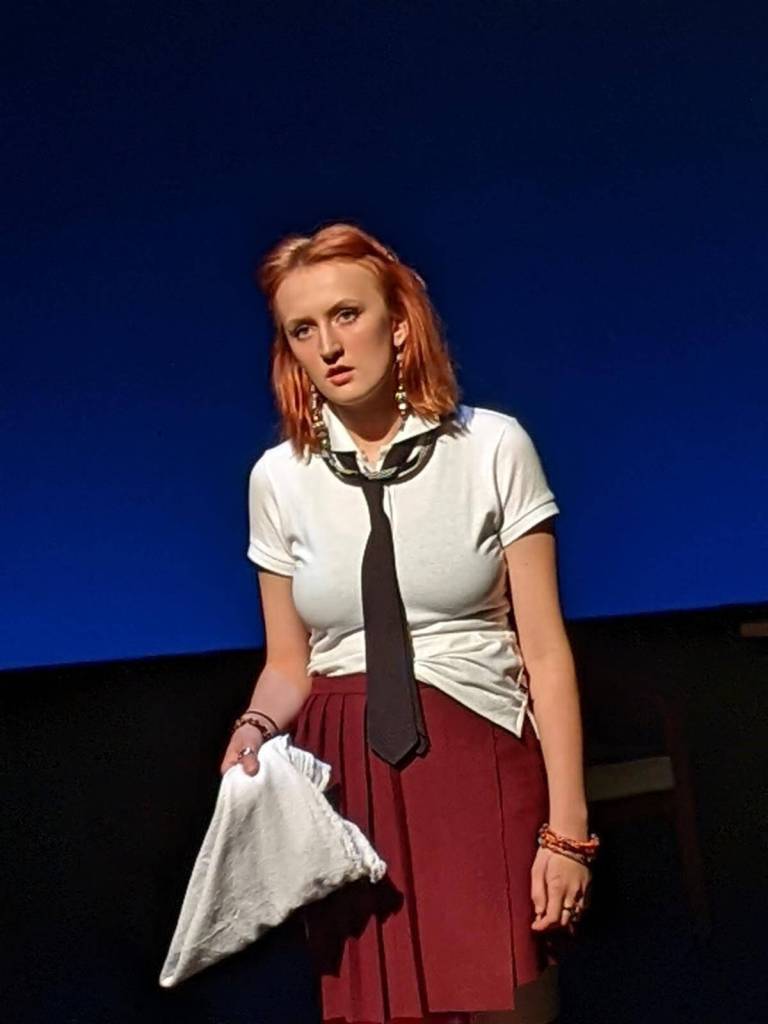 Photo by Sue Frause
Ada Faith-Feyma plays Mira, one of two teenage roles in Apostrophe.