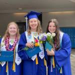 Photo by Jenny Campbell
From left to right, Kalea Staats, Annie Campbell and Julia Maher celebrate their June 4 graduation from South Whidbey High School.