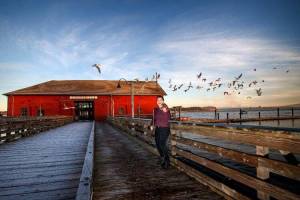 Tekla Cunningham plays violin at the Coupeville Wharf. (Photo provided.)