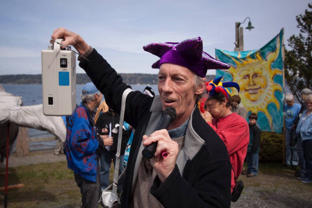 Freeland resident Jim Freeman was the voice behind several South Whidbey events over the years and a friend to all. He passed away June 19. (Photo by David Welton)