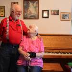 Photo by Karina Andrew
Dennis and Virginia have enjoyed nearly 50 years of music with the piano Dennis built. The instrument will stay in the family with the couple's daughter, Gail.