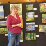 Photo by Rachel Rosen/Whidbey News-Times
Liesel Lund in front of her work at the Willows Orchard gallery.
