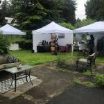 Vendors set up their wares for the first Whidbey Community Makers Market of the year, which took place in June. Markets will happen the third weekend of each month through November of this year. (Photo provided)