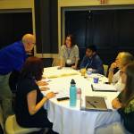 Casie Greve, right, meets with educators from across the country at the Jewish Foundation for the Righteous Summer Institute in New Jersey in June. (Photo provided by the Jewish Foundation for the Righteous)