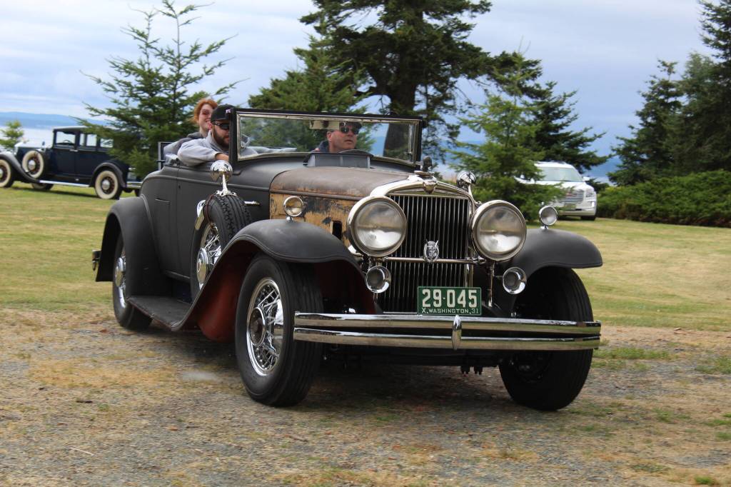Photo by Karina Andrew
Around a dozen vintage vehicles drove through Ebeys Landing National Historical Reserve July 16.