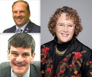 Tim Hazelo, Janet St. Clair and Rick Hannold.