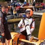 Steve Huff climbing into his hydroplane before a race. (Photo provided)
