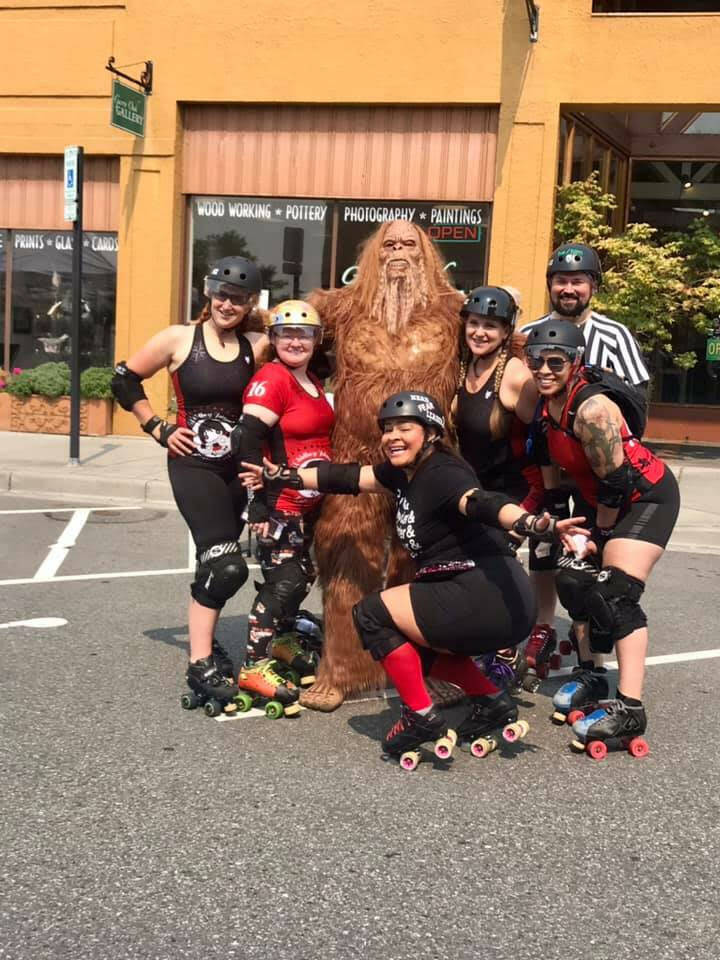 Sasquatch, along with Whidbey Island Roller Derby, made an appearance at last year's By the Harbor Vintage Market. (Photo provided)
