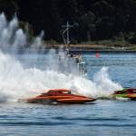 Two boats race in the e350 class. (Photo by Dave Welton)