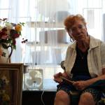 Photo by Karina Andrew/Whidbey News-Times
Ruth Mattson crochets at Whidbey Island Crafters Market and Studios.