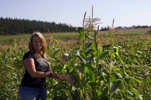 Shannon Hamilton is the owner of Whidbey Farm and Market and is hosting CornFest this year as part of Eat Local Month. (Photo by Rachel Rosen/Whidbey News-Times.)