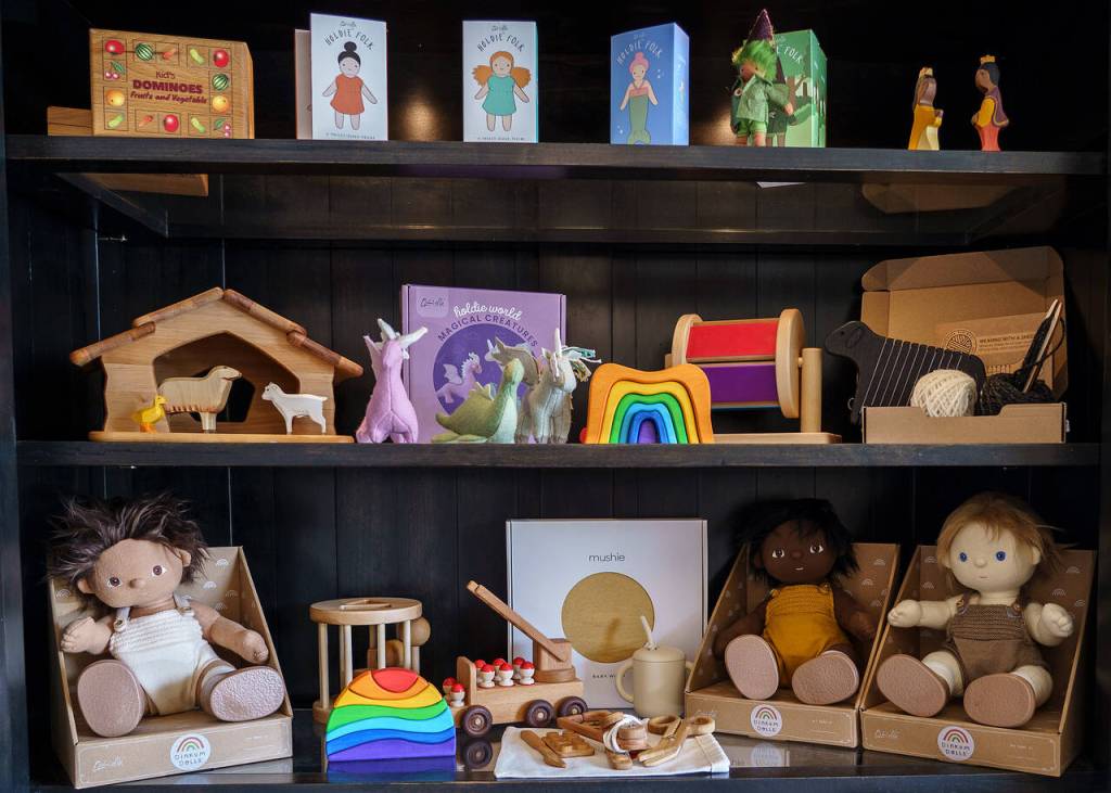 Photo by David Welton
Besides clothes, customers can also find dolls and wooden toys for their little ones.